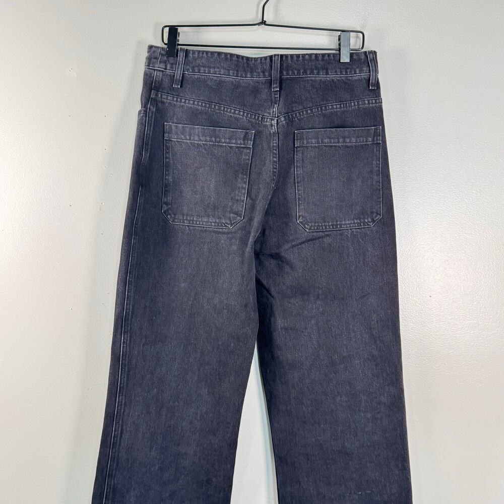 A.L.C. Hayden High Rise Seamed Wide Jeans Washed Black Cotton Womens Size 29 - Picture 7 of 10